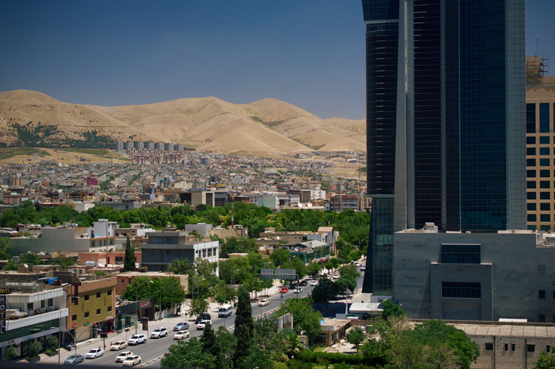 Sulaimani’s mountains make a golden backdrop to the green foliage of the many parks.
